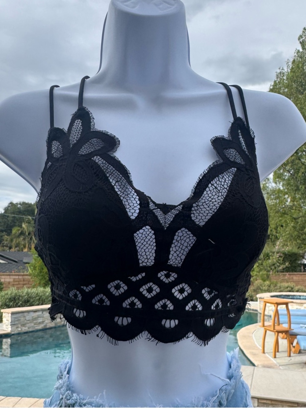 Zenana Outfitters Black Lace Bralette